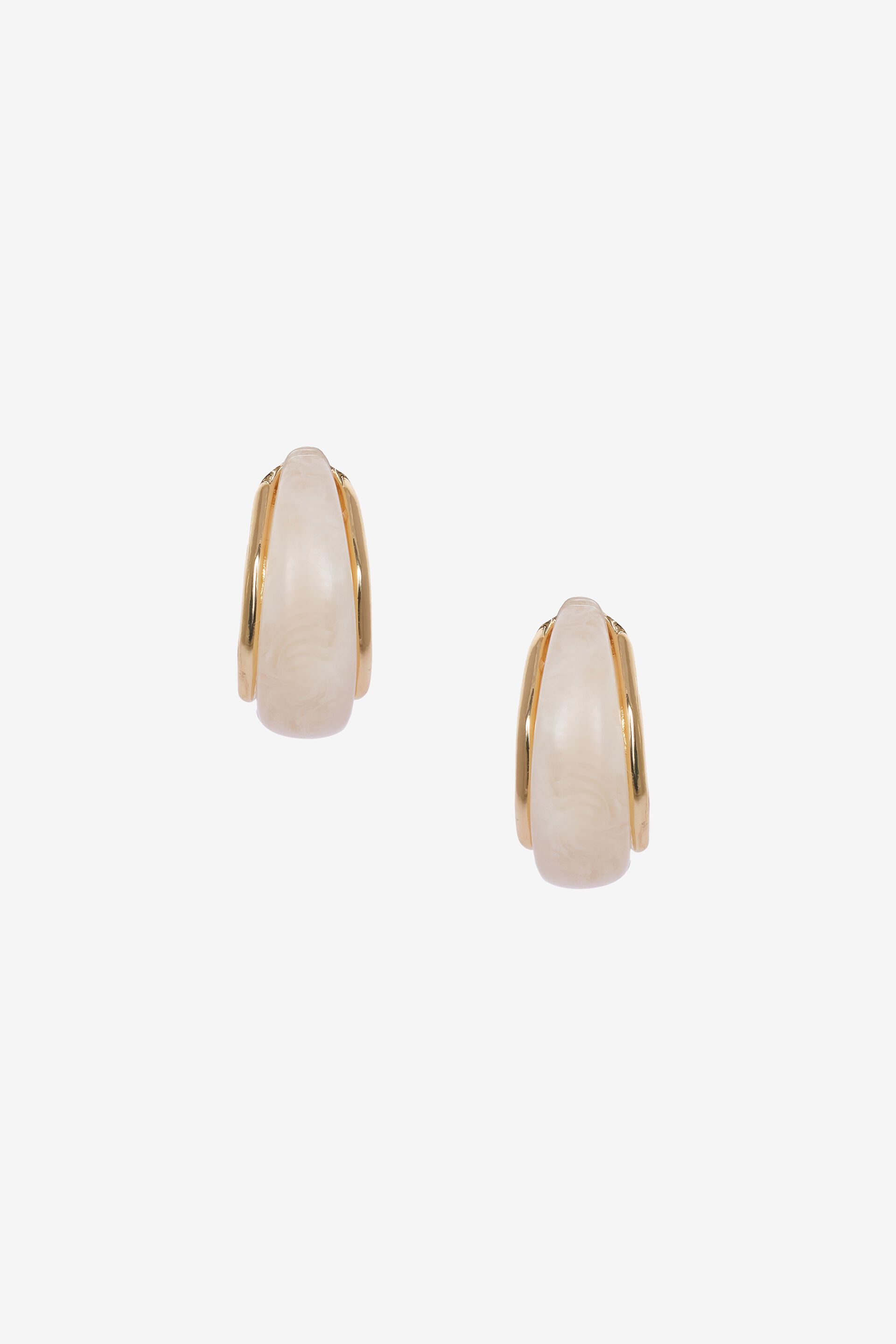 Ivory Lucent Hoops, , image 1